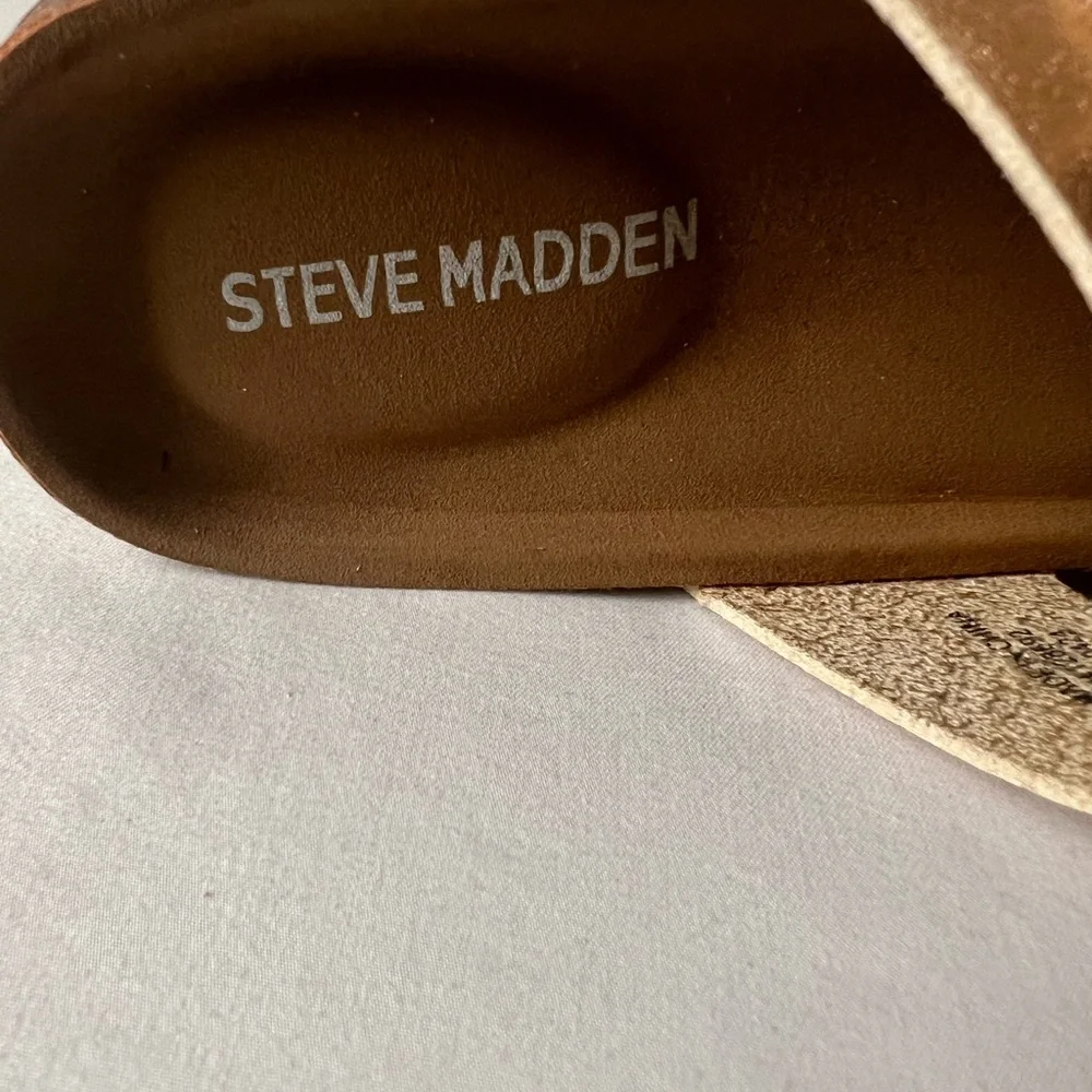 Steve Madden  Brown‎ Leather Summer Sandals Size 2, NWOT
